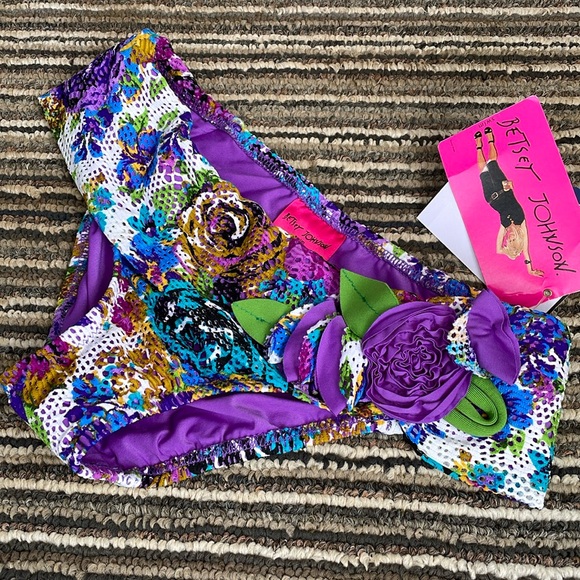 Betsey Johnson Other - NWT Betsey Johnson romance floral purple turquoise multi decoration flower low